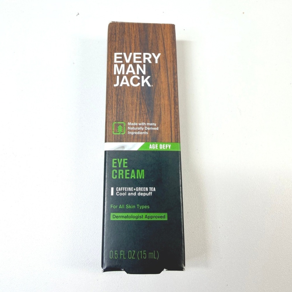 Every Man Jack Age Defy Eye Cream Mens 0.5 oz Green Caffeine Green Tea Skin Care